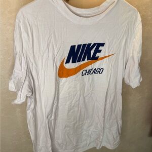 Nike Beige T-Shirt with Navy Logo